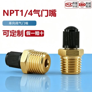 汽车轮胎气门芯摩托车真空胎螺牙气门嘴胎压监测1/4NPT铜出口专用