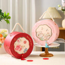 结婚回礼喜糖盒喜饼婚宴提亲糖果礼物包装盒礼物蛋糕盒子圆桶空盒