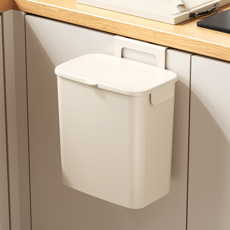 新しいスライドカバー付きゴミ箱、家庭用キャビネットドア壁掛けゴミ箱、パンチングなし、蓋付きトイレットペーパーバスケット卸売|undefined