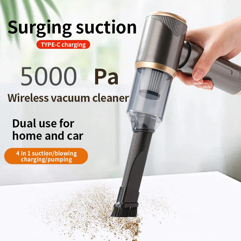 Cross-Border Vacuum Cleaner for Cars, Dual-Purpose Suction and Blowing, Small Mini Handheld Car Vacuum with Strong Suction Power