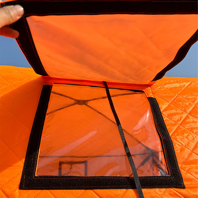 Fabricante de carpas para acampar al aire libre, venta al por mayor de carpas gruesas y cálidas para pesca en el hielo, carpas para pesca en la nieve para varias personas