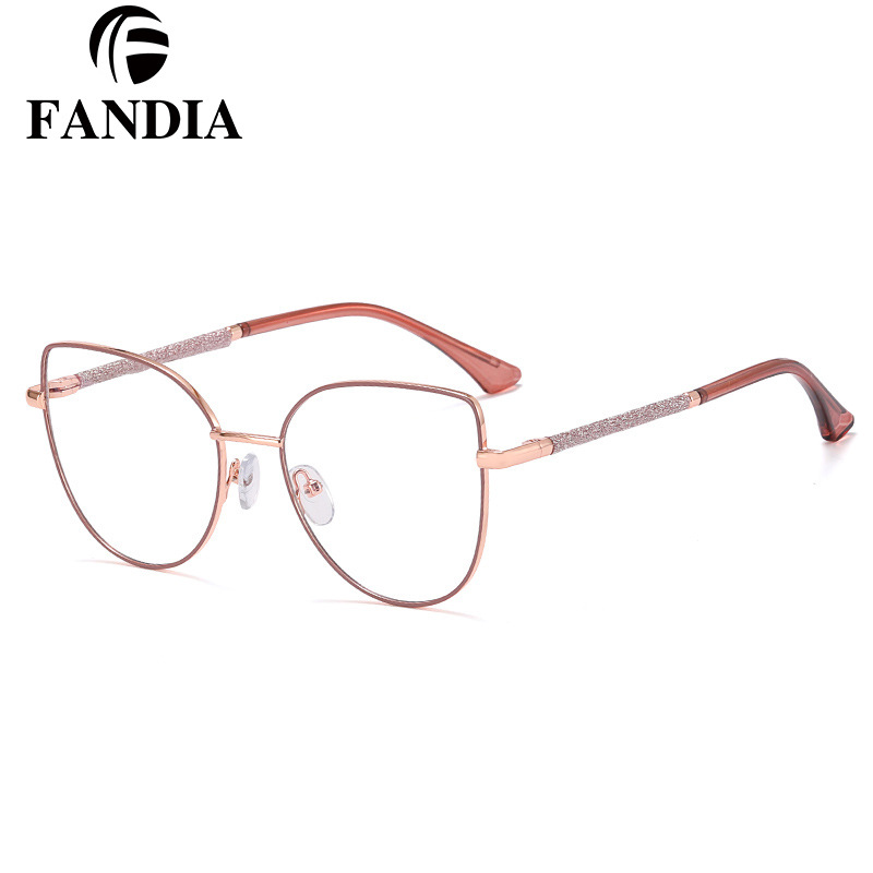 81039 moda metal de moda protector de la cara marco de gafas de luz azul marco de gafas de cara delgada gafas de miopía con grados