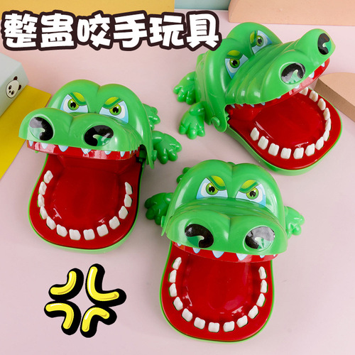 Tricky Toy Large Hand Biting Crocodile Toy Shark Teeth Pulling Game Finger Biting Crocodile Toy Wholesale