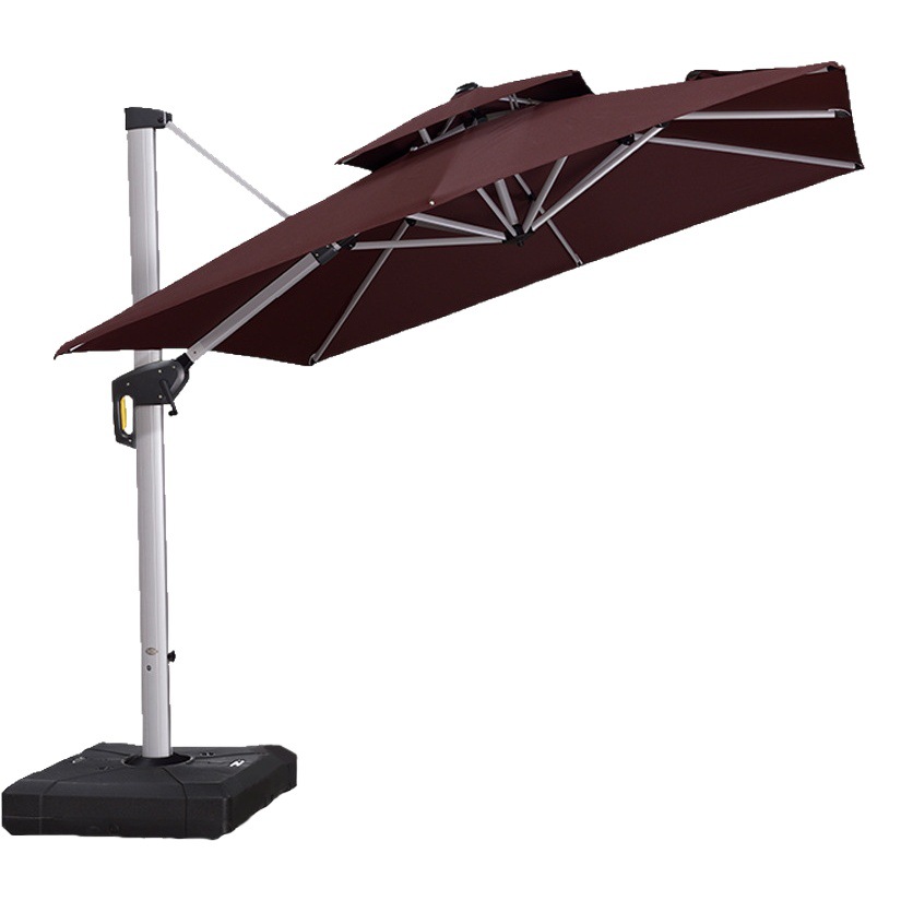 Purple Leaf Outdoor Parasol Garden Umbrella Roman Umbrella Outdoor Large Sun Umbrella Balcony Terrace Garden Outdoor Umbrella