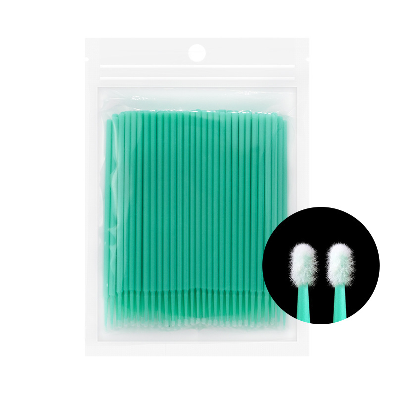 ANNAFRIS Injerto de pestañas limpieza hisopo de algodón desechable cabeza pequeña hisopo de algodón maquillaje de limpieza bolsa multicolor 100 piezas