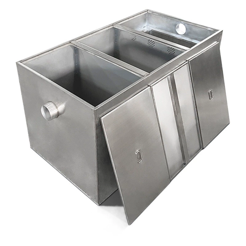 Гуанчжоу производитель оптовая продажа из нержавеющей стали заглубленный резервуар для масляной перегородки кухня кейтеринг масло-водяной сепаратор коммерческий трехуровневый отстойник