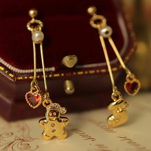 2025年新款圣诞耳环长款个性可爱童趣秋冬氛围感耳饰女无耳洞耳夹