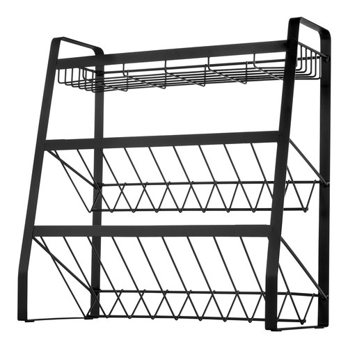 Ou Runzhe kitchen storage rack desktop iron multi-layer spice rack multi-functional seasoning bottle layered storage rack