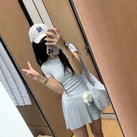 lulu原标Varsity 女士风琴褶高腰网球裙速干芯吸百褶短裙户外运动