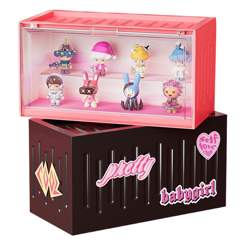 Bubble Mart vitrina caja de presentación apilable caja ciega caja de almacenamiento contenedor de almacenamiento sin instalación caja hecha a mano