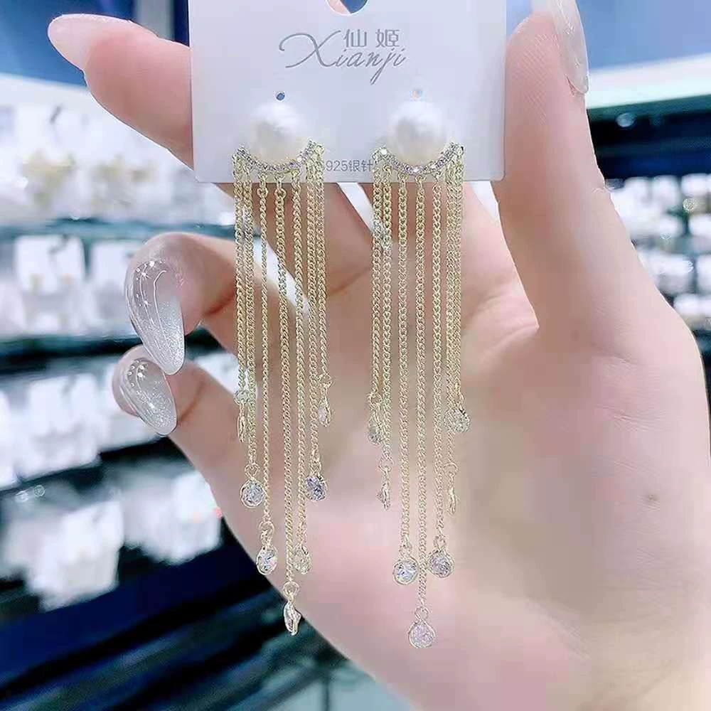 Стильные серьги, образец 925 серебра, европейский стиль