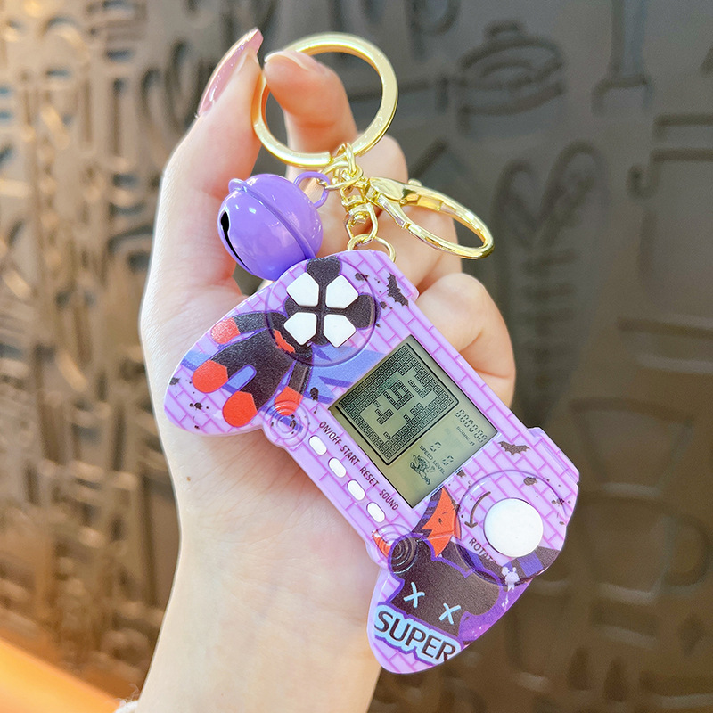 クリエイティブハンドヘルドロシアブロックゲーム機キーホルダー携帯バッグアクセサリー玩具プレゼント卸売り