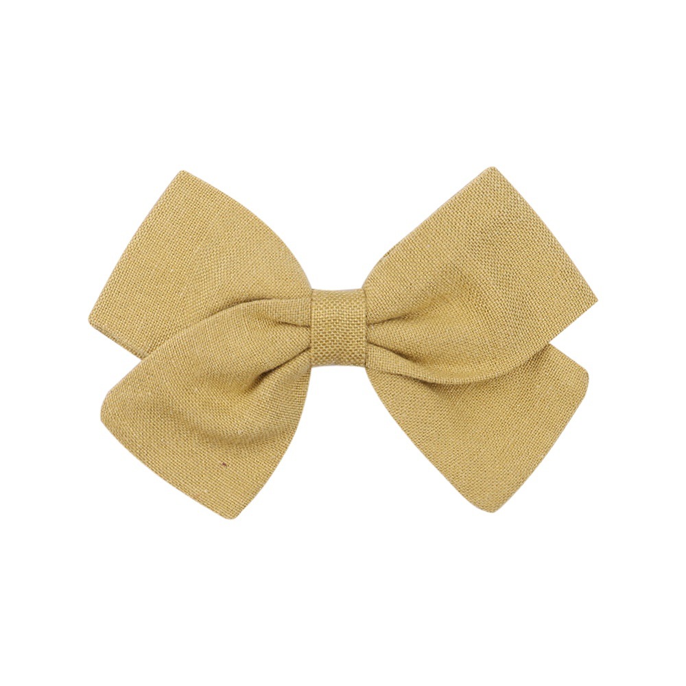 Fashion New Children's Bow Hairpin Baby Hairpin Personality Cotton Solid Color Hairpin display picture 4