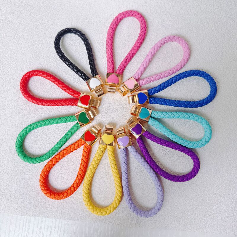 Creative handmade love lucky BV lanyard DIY accessories car bag key chain lanyard pendant personalized gift