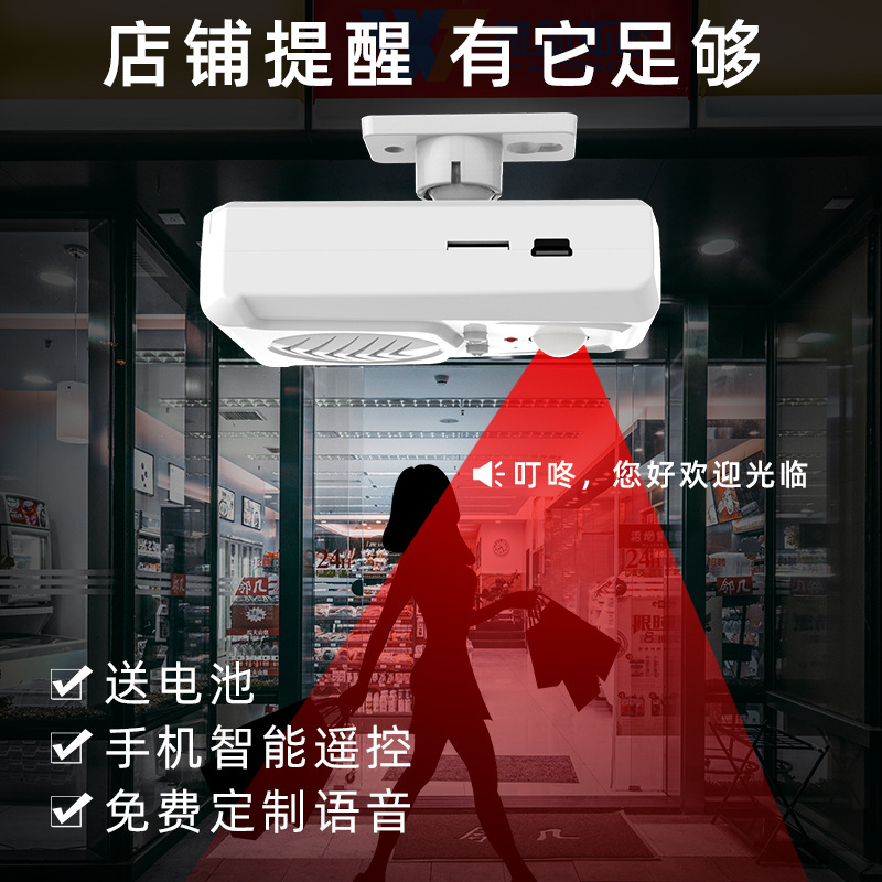 Weichuang M12 禁煙誘導音声プロンプター、出入り口の人が人間の赤外線ドアベルのタイミングをリマインダーします。|undefined