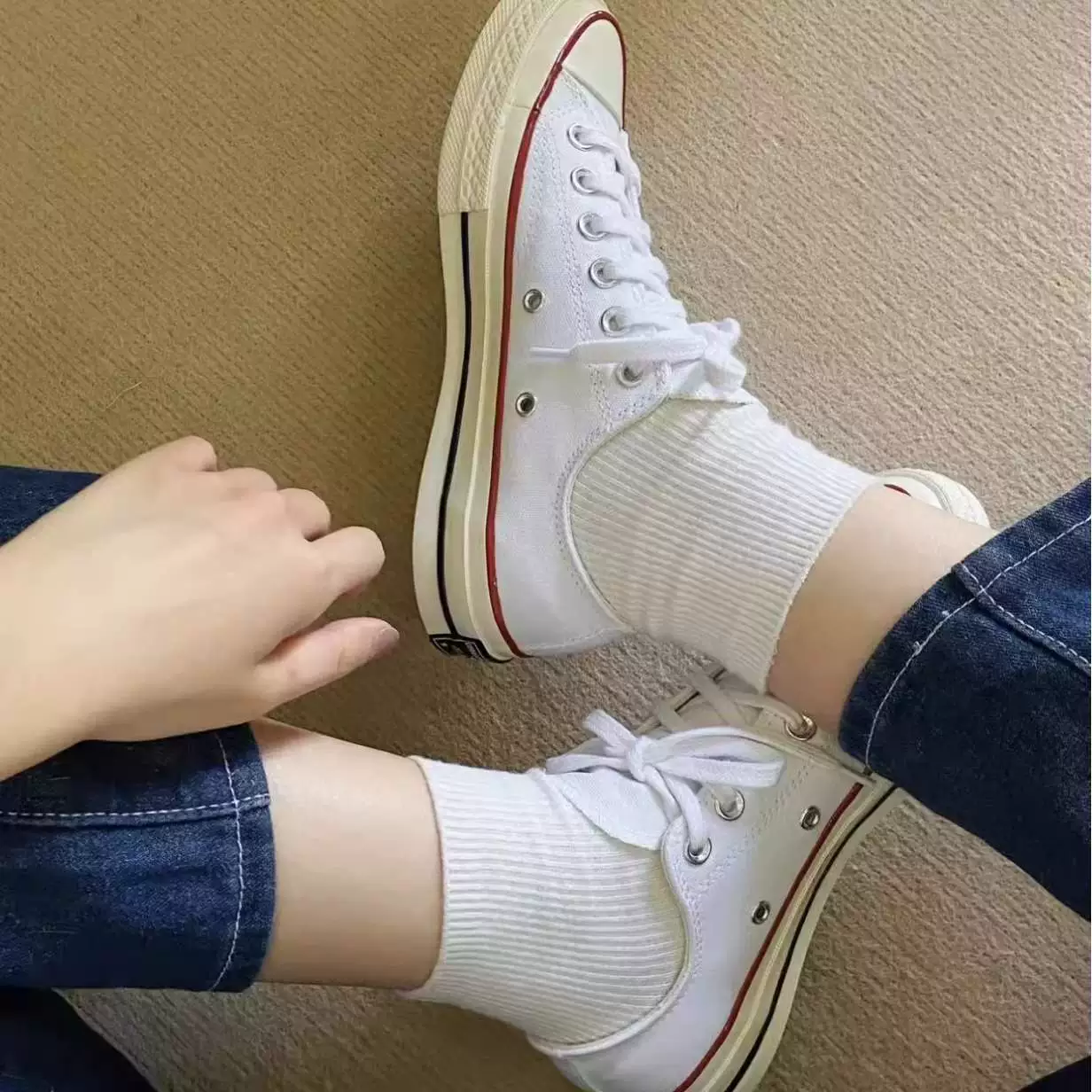 Классические тканевые высокие кеды Converse для мужчин и женщин