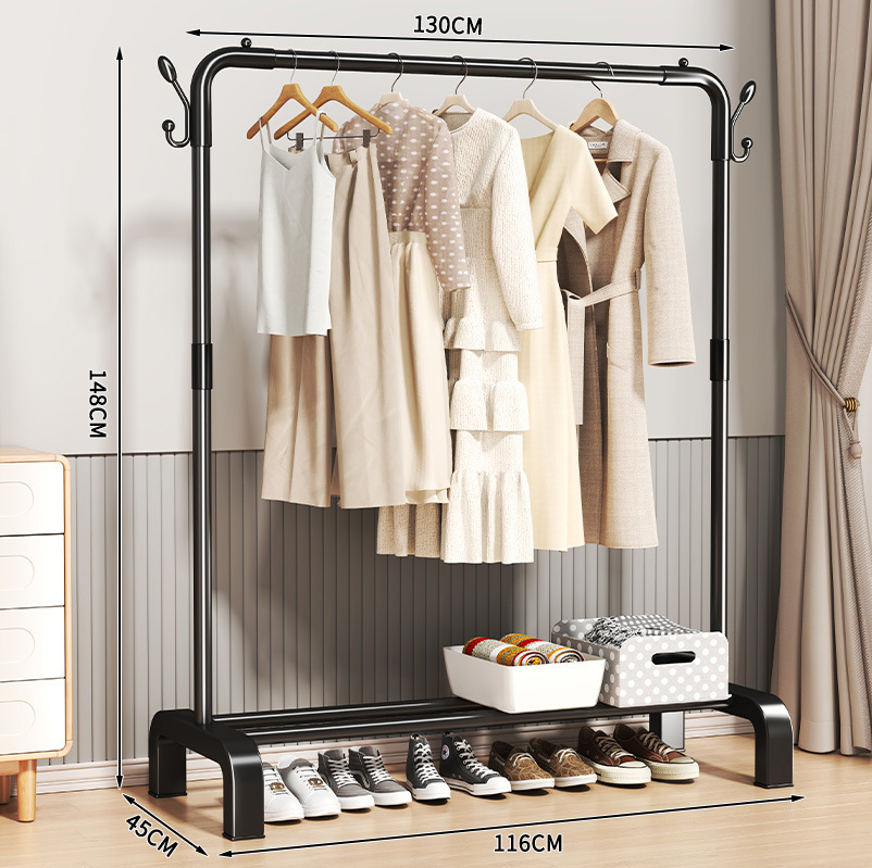 Tendedero piso a techo dormitorio doméstico colgar ropa plegable dormitorio interior simple almacenamiento móvil secado al sol perchero