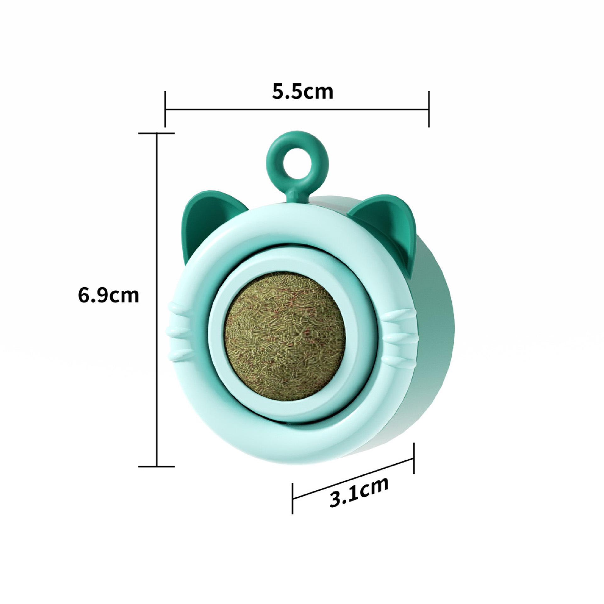 Hawo Nueva Bolsa Flip CAT Head Mint Ball PET self-Hi lamiendo suministros de juguete de gato al por mayor