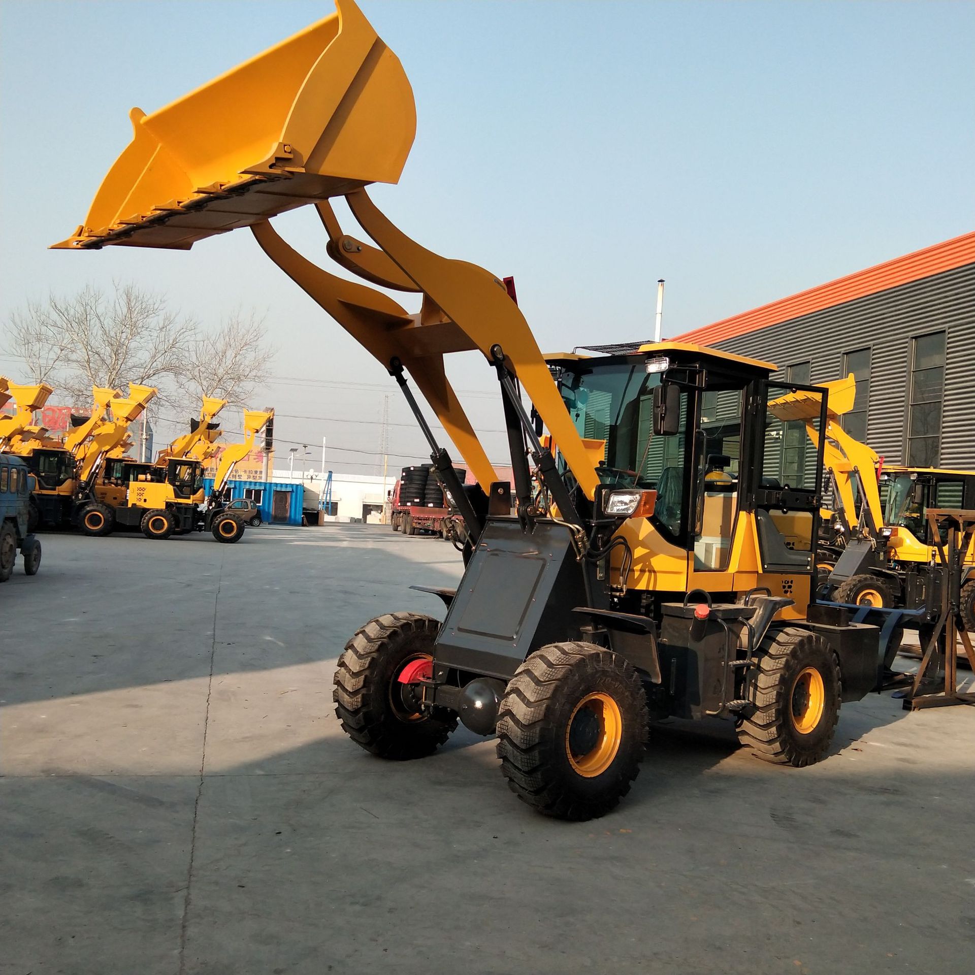 3t铲车装载机四驱多功能946工程柴油铲车加长臂抓木机920 小型铲