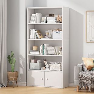 Bookshelf Simple Floor-Standing Storage Cabinet Household Multi-Functional Storage Cabinet Living Room Multi-Layer Small Bookcase Wall Storage Cabinet