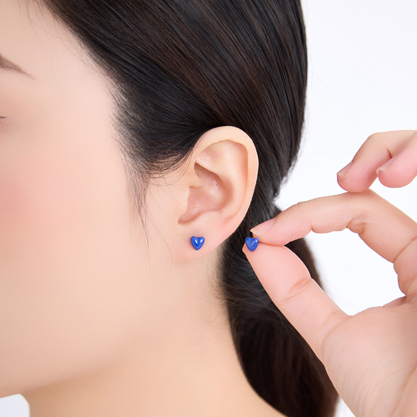 Pendientes de Cerámica en Forma de Corazón 3 Pares Galvanizado para Mujer