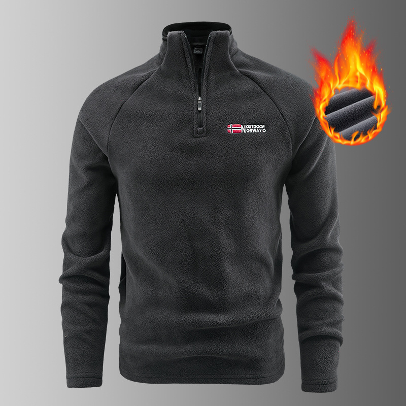 跨境批发摇粒绒套头欧美抓绒冬季卫衣弹力休闲运动上衣加绒打底衫