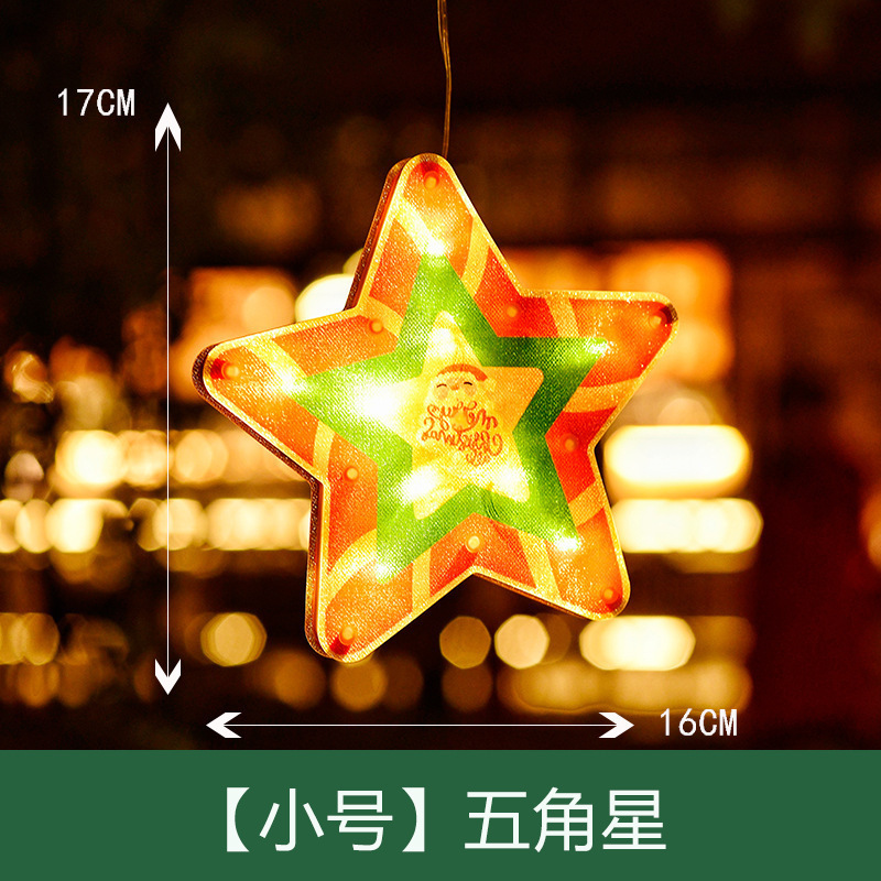跨境圣诞老人麋鹿led灯串圣诞节装饰灯圣诞树橱窗布置挂牌灯串|undefined