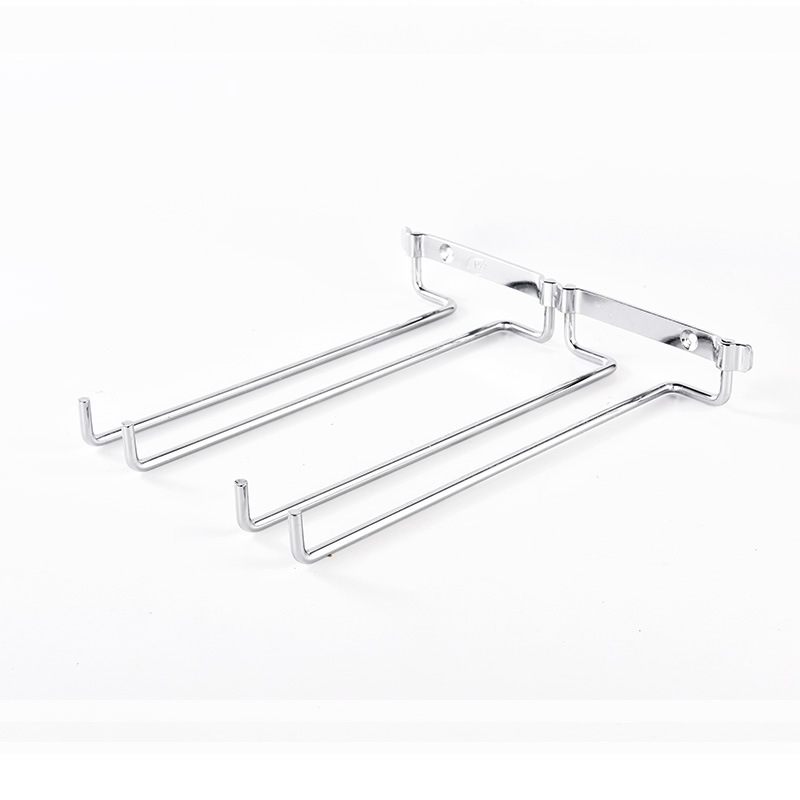 Portavasos de vino montado en la pared de país americano de estilo europeo de hierro de doble fila de estante de vino colgante portavasos whisky portavasos