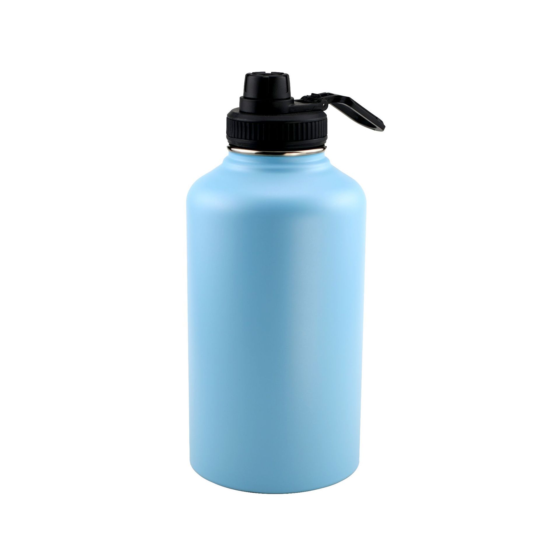 Botella de agua deportiva de gran capacidad para exteriores, estilo americano, 64 oz, doble capa, aislada, de acero inoxidable 304.
