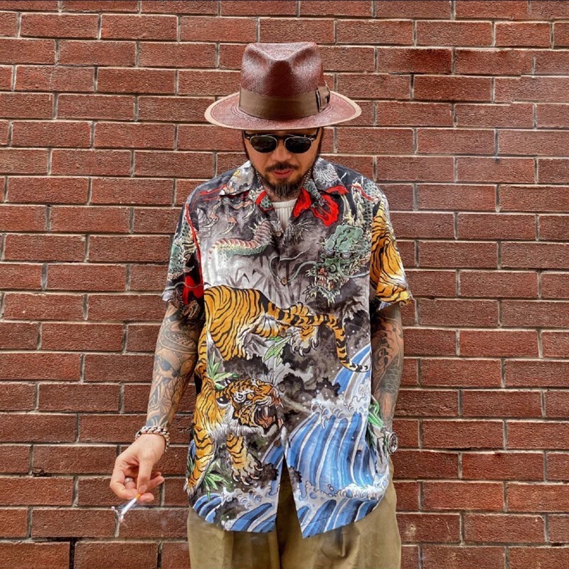 Cross-Border 2026 European and American Full-Print 3D Printed Men's Floral Shirt T-Shirt Street Style Loose Vacation Casual Short-Sleeve Shirt