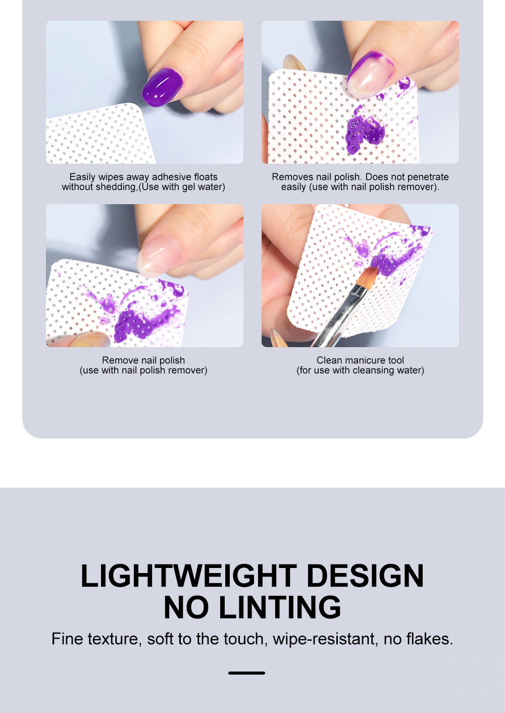 132g Weight Cotton for nail removing Nail Supplies One Pack Quantity Gel Material Solid Color Pattern Simple Style, Classic Style Style Simple Style Classic Style Solid Color Gel Cotton For Nail Removing One Pack 2