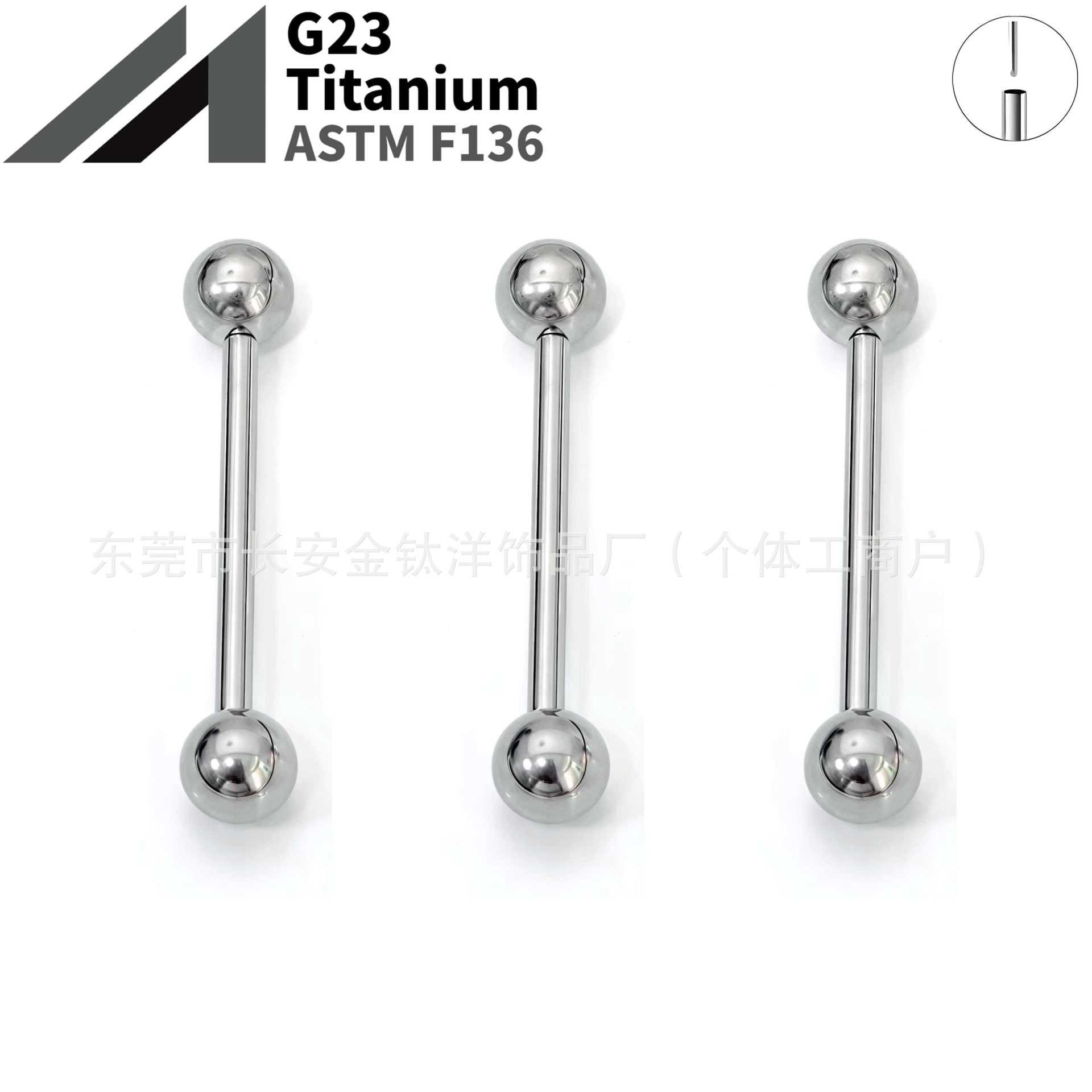 16G labret stud size and finish detail