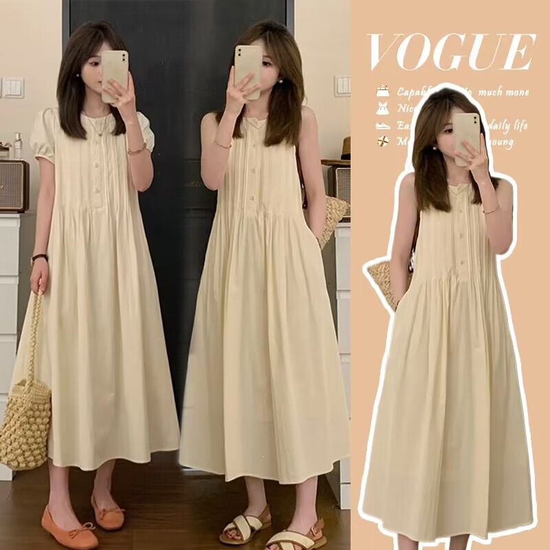New Summer 2024 Design Loose-Fitting Plus-Size Maternity Dress