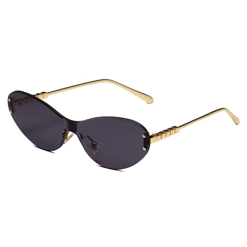 Men's Sunglasses New Ring Shaped Frameless Ocean Lens Sunglasses Anti Ultraviolet Catwalk Outdoor Driving Sunshade Fashion Sunglasses_viptrois.com