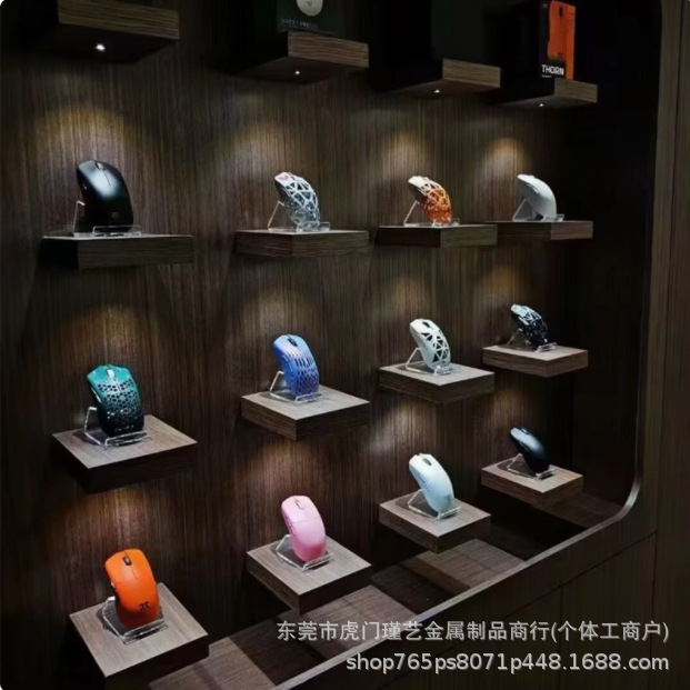 鼠标展示架支架透明亚克力收纳架电竞网吧电脑专卖店无线桌搭鼠标