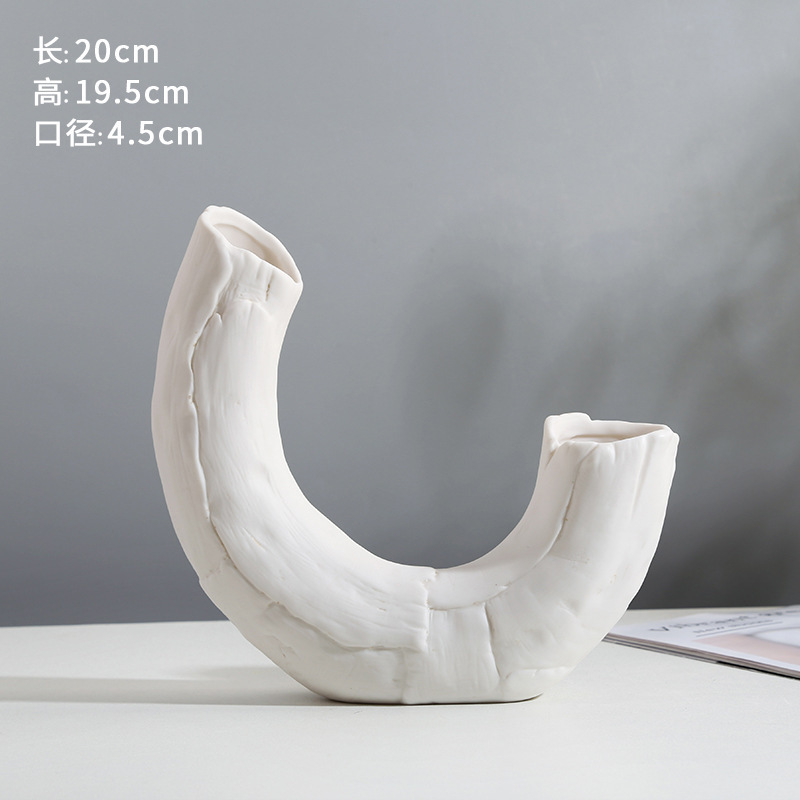 Jarrón de cerámica seca nórdica INS, creativo, para agua, decoración de oficina, sala de estar o comedor, para fotografía