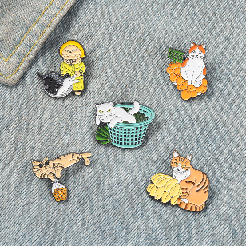 Broches Unisex De Barniz De Aleación De Gato Bonito display picture 3