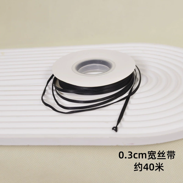 Black hair band, 0.3cm, 1 pieces