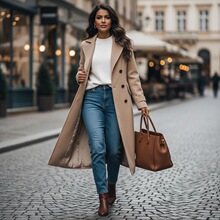 L 16418 Double Breasted Wool Coat �p�ſ�ë�ش��� �羳�W����