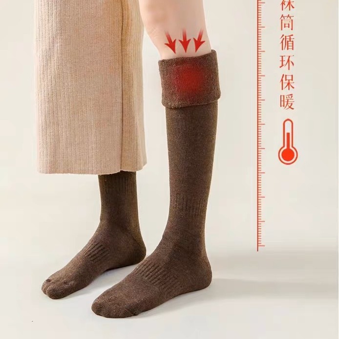Fábrica directa de medias de invierno y otoño anillo sobre la rodilla calcetines de mujer calcetines de invierno gruesas calentadas calcetines de invierno