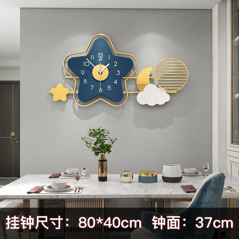 Luz de estilo europeo Reloj de pared de lujo sala de estar de moda simple decoración del hogar restaurante reloj montado en la pared Red rojo creativo arte reloj