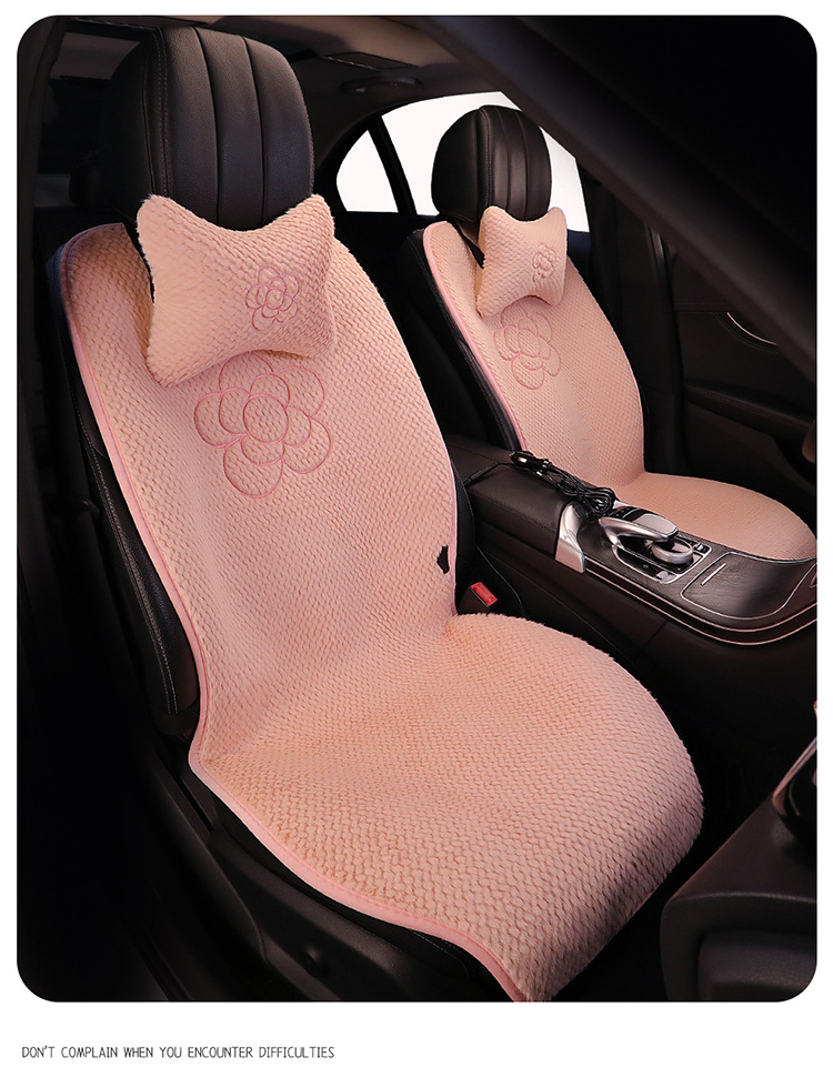 New camellia 12v electric heating car seat cushion USB size car universal single five winter plush cushion