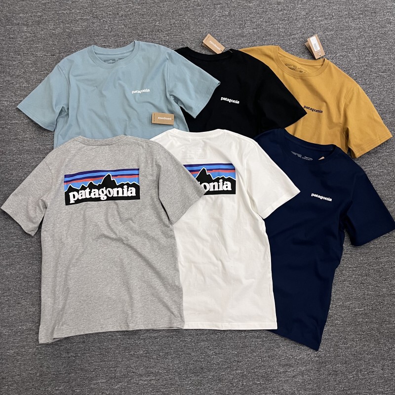 Foreign Trade Channel~ American-Style Bata Outdoor Pure Cotton Round-Neck Short-Sleeve T-Shirt with Mountain Print, Base Layer Sweatshirt 385051