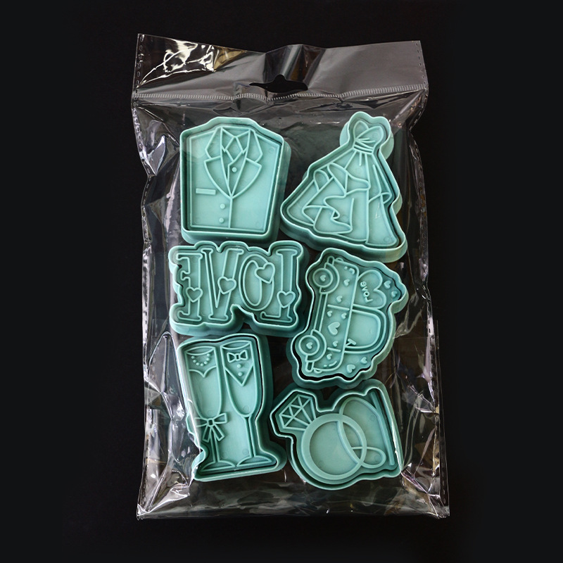 Navidad 3D 3D Stereo modelo de galletas boda Día de San Valentín astronauta animal OVNI Alien monstruo galleta molde
