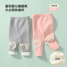 婴儿加绒打底裤冬季新款洋气a类女宝宝保暖长裤外穿百搭加厚裤子