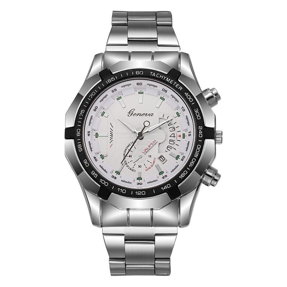 Модные мужские часы Wokai с большим циферблатом, стальным ремешком и календарем, повседневные деловые часы, оптом, новинка, популярная модель для трансграничной торговли