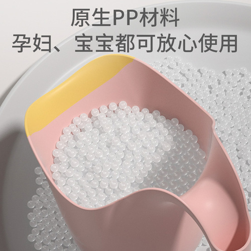 Smooth Home Daily Use Baby Bathroom Bath Shampoo Spoon Large Capacity One-Piece Multifunctional Easy Bath Spoon