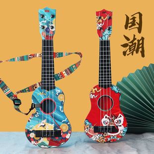 Children's Guitar Ukulele Toy Boys and Girls Music Playable National Trend Style Early Education Beginner Musical Instrument