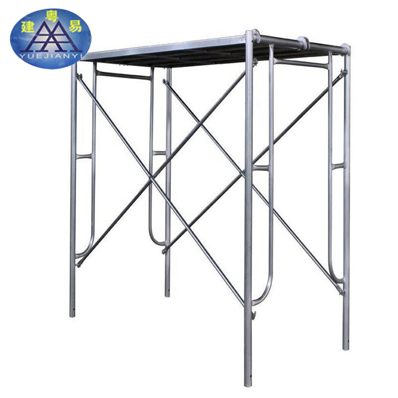 建筑用新型支撑框架门式脚手架热浸镀锌粉末涂层脚手架