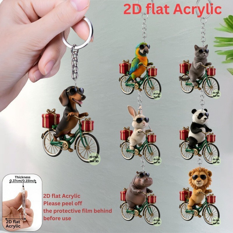 Cross-border new product, Amazon bestseller: animal-themed keychains, bag charms, and phone key decorations for cyclists Cross-border new product, Amazon bestseller: animal-themed keychains, bag charms, and phone key decorations for cyclists